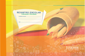 Libro de registro escolar educación parvularia