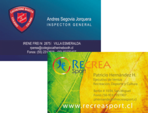 Tarjetas de visita institucionales (set de 1000 unidades)