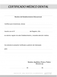 Block certificado médico