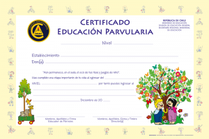 Certificados de Párvulo (Corporativo) set de 50 unidades