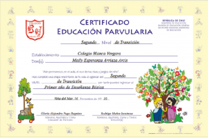 Certificados de Párvulo Personalizado (set de 20 unidades)