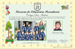 Licencias de Párvulo personalizadas. Incluye fotografías  (set de 20 unidades)