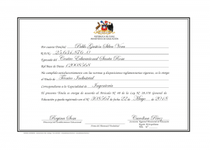 Diploma de título educación media técnico profesional (personalizados) set de 20 unidades.