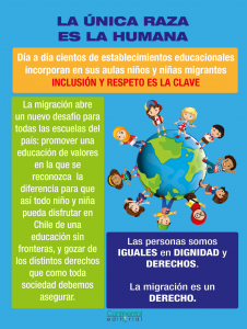 Afiche la unica raza es la humana