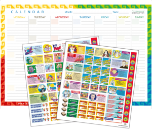 Calendario planificador para escritorio inglés