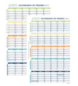 Calendario de pruebas